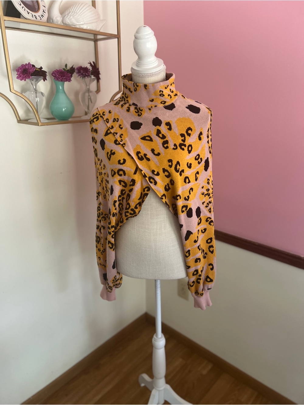 Farm Rio x Anthropologie Cropped Turtleneck Sweater